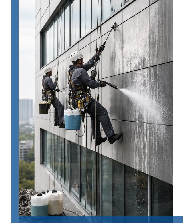 Профессиональная мойка вентилируемых фасадов в Ирбите