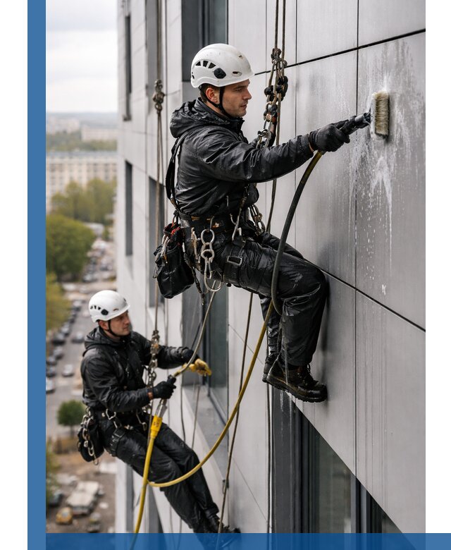 Профессиональная мойка фасада из композита в Ирбите