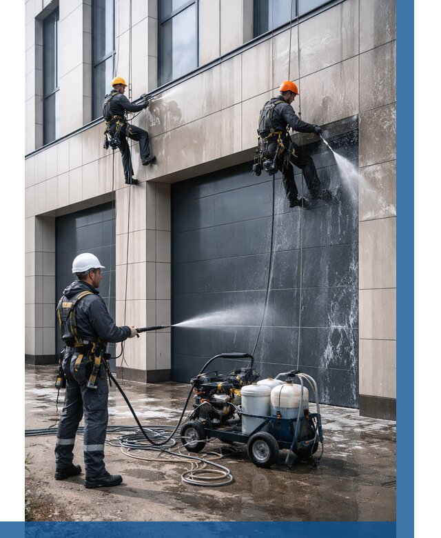 Послестроительная мойка фасада в Ирбите от 330 р. | ВЫСОТНИК-Рбт