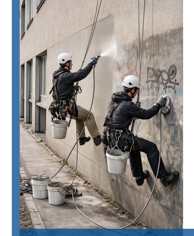 Антиграффити покрытие фасада с защитой от надписей в Ирбите