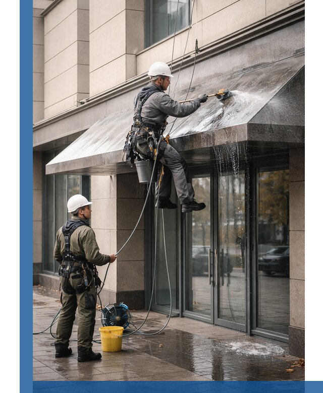 Профессиональная мойка козырьков и навесов в Ирбите