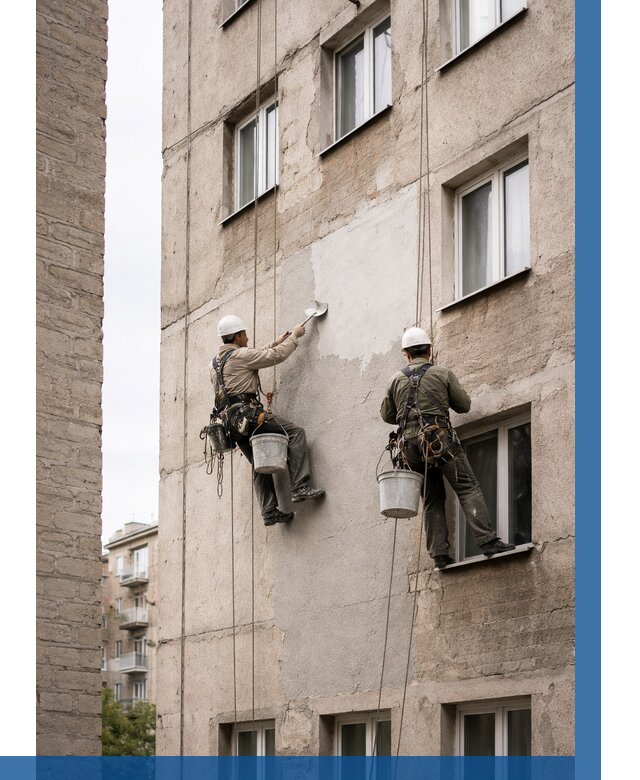 Косметический ремонт фасада в Ирбите от 1209 р. | ВЫСОТНИК-Рбт