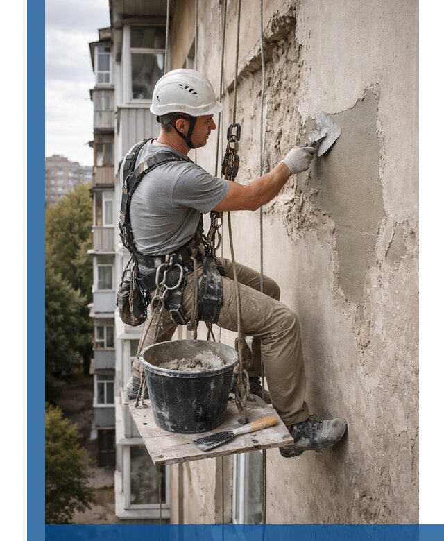 Восстановление фасадной штукатурки в Ирбите с гарантией качества