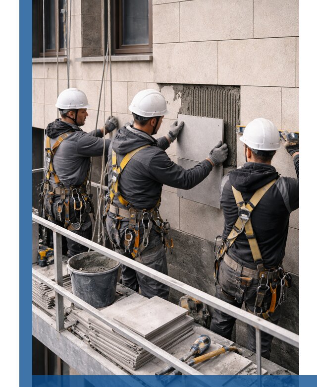 Ремонт облицовки фасада плиткой в Ирбите с гарантией