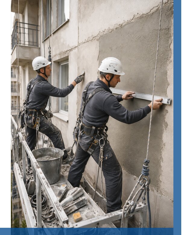 Штукатурка фасада на высоте в Ирбите от 989 р. | ВЫСОТНИК-Рбт