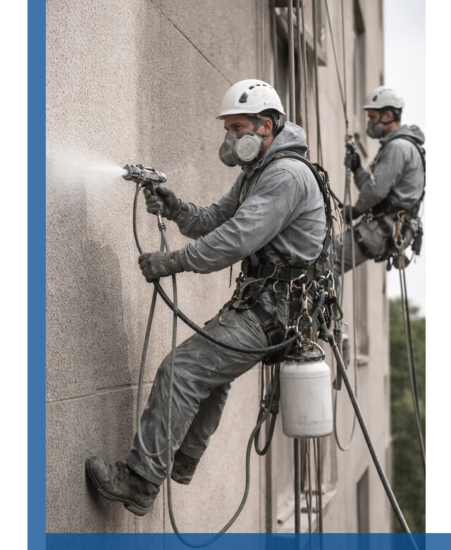 Безвоздушная покраска фасадов зданий в Ирбите профессионально