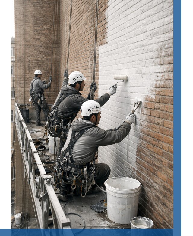 Покраска кирпичного фасада в Ирбите от 385 р. | ВЫСОТНИК-Рбт