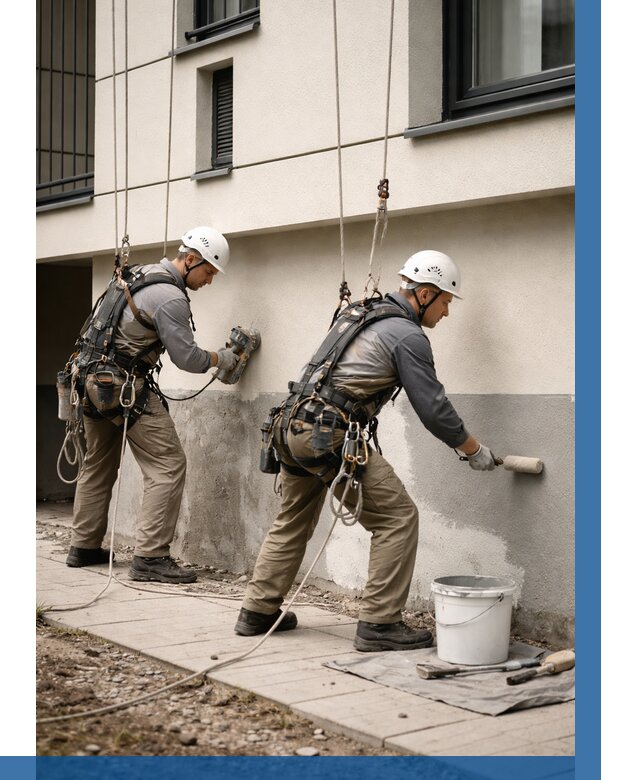 Окраска цоколя здания в Ирбите от 495 р. под ключ | ВЫСОТНИК-Рбт