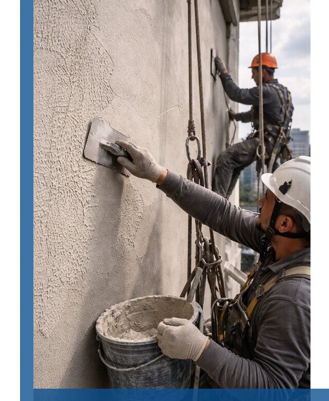 Декоративная штукатурка фасада с утеплением и защитой в Ирбите