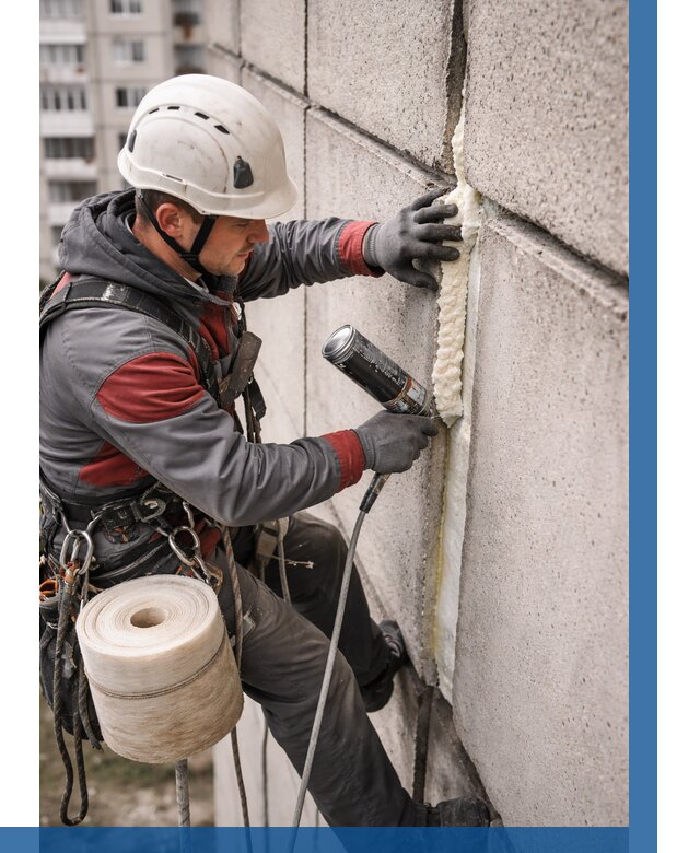 Утепление межпанельных швов в Ирбите от 770 р. | ВЫСОТНИК-Рбт