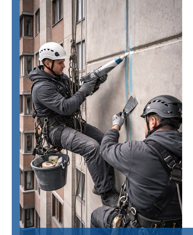 Вторичная герметизация швов фасада и кровли в Ирбите