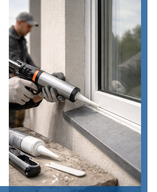 Герметизация монтажных швов окон в Ирбите от 715 р. | ВЫСОТНИК-Рбт