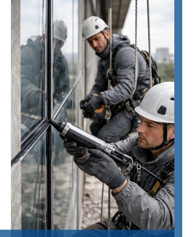 Герметизация витражных швов в Ирбите от 715 р. | ВЫСОТНИК-Рбт