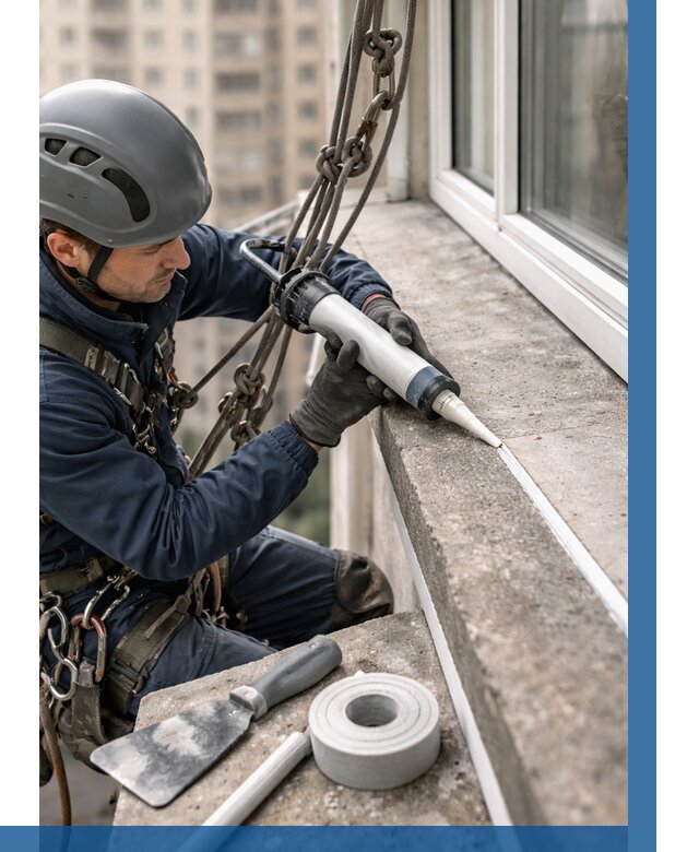 Герметизация балконного козырька в Ирбите от 4947 р. | ВЫСОТНИК-Рбт