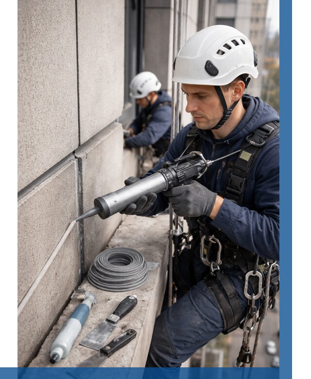 Герметизация деформационных швов фасада в Ирбите от 770 | ВЫСОТНИК-Рбт