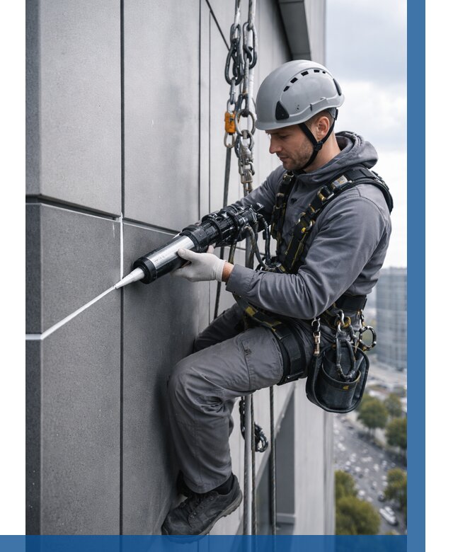 Герметизация стыков фасадных панелей в Ирбите от 7145 р.| ВЫСОТНИК-Рбт