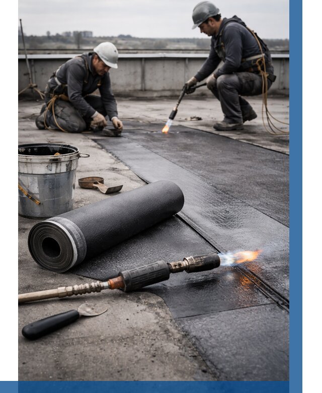 Ремонт рулонной кровли в Ирбите от 715 р. | ВЫСОТНИК-Рбт