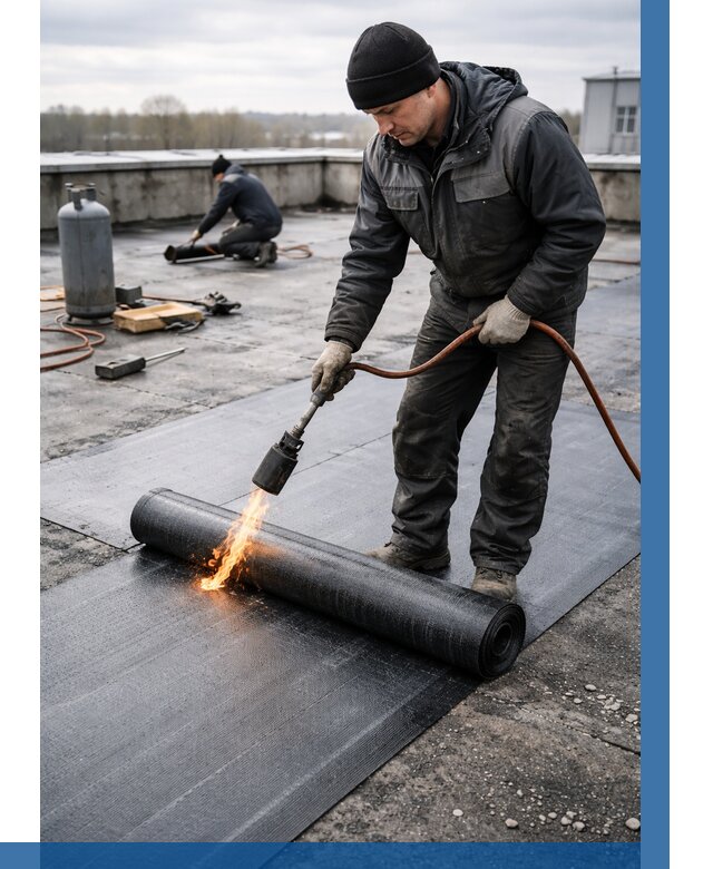 Ремонт наплавляемой кровли в Ирбите от 770 р. | ВЫСОТНИК-Рбт