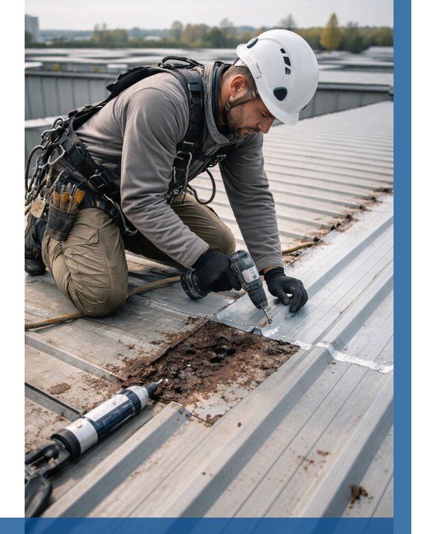 Ремонт профнастила на кровле в Ирбите от 770 р. | ВЫСОТНИК-Рбт