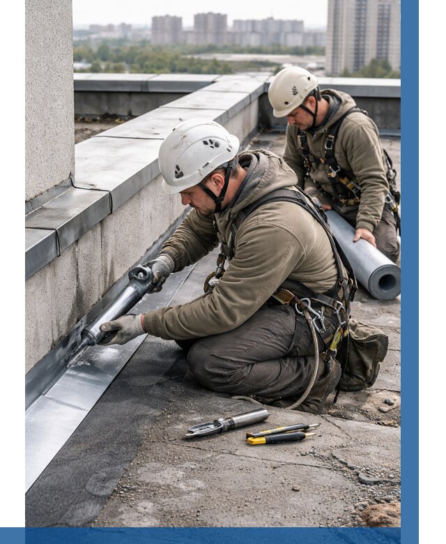 Ремонт кровельных примыканий в Ирбите от 1319 р. | ВЫСОТНИК-Рбт