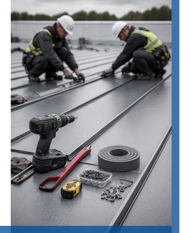 Монтаж фальцевой кровли в Ирбите от 1979 р. | ВЫСОТНИК-Рбт