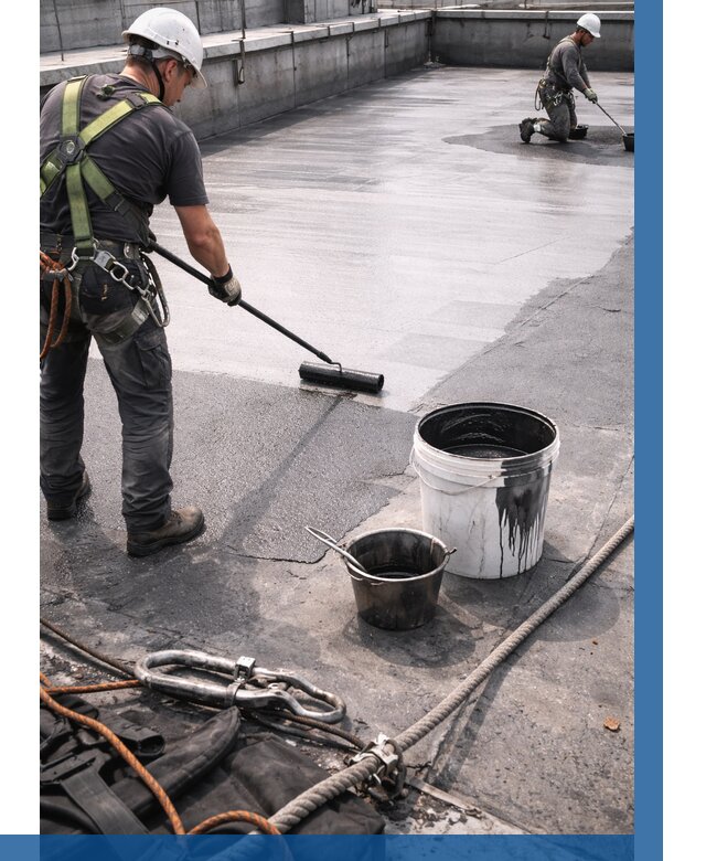 Гидроизоляция кровли жидкой резиной в Ирбите от 550 р. | ВЫСОТНИК-Рбт