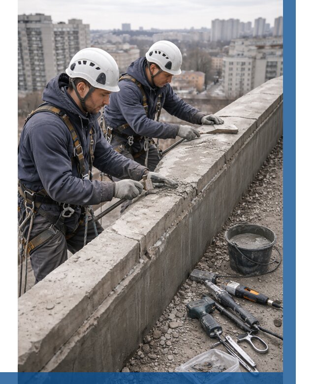 Ремонт парапета на кровле в Ирбите от 1649 р. | ВЫСОТНИК-Рбт