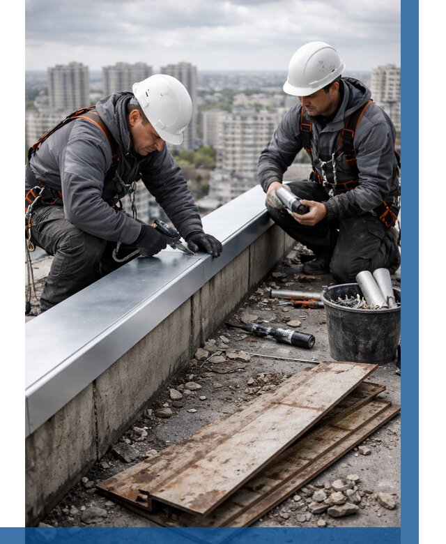 Замена парапетных крышек под ключ в Ирбите от 1319 р. | ВЫСОТНИК-Рбт