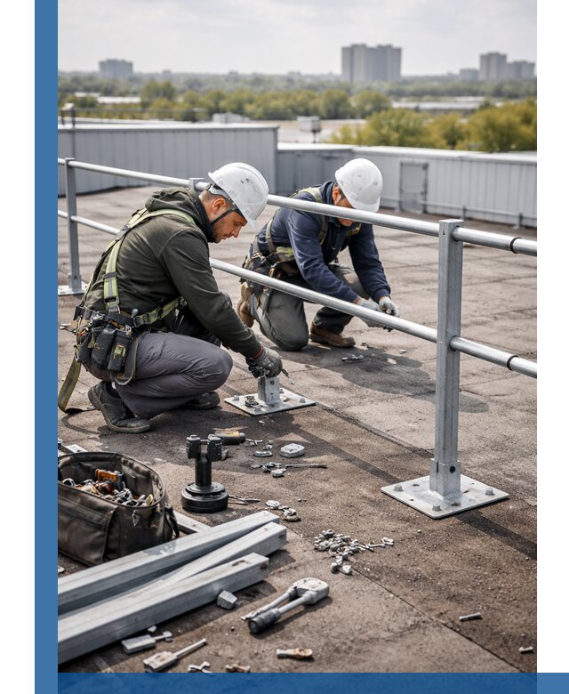 Монтаж кровельного ограждения в Ирбите под ключ с гарантией