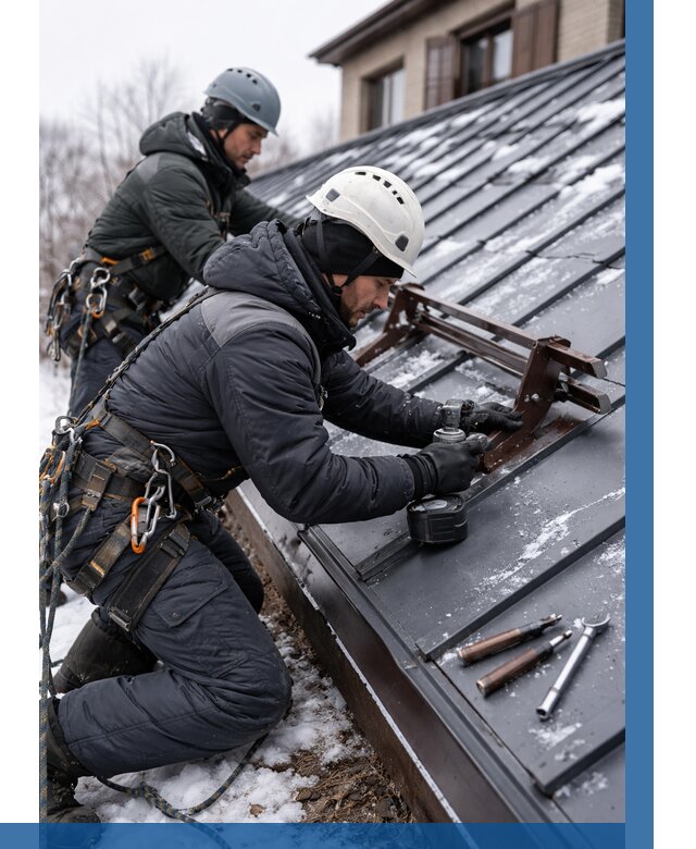 Монтаж снегозадержателей в Ирбите от 495 р. | ВЫСОТНИК-Рбт