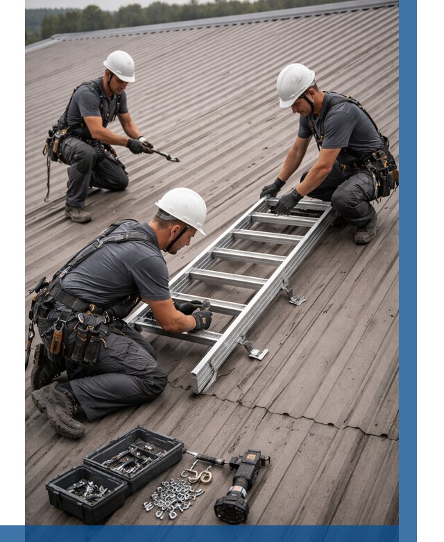 Монтаж кровельной лестницы в Ирбите от 4947 р. | ВЫСОТНИК-Рбт