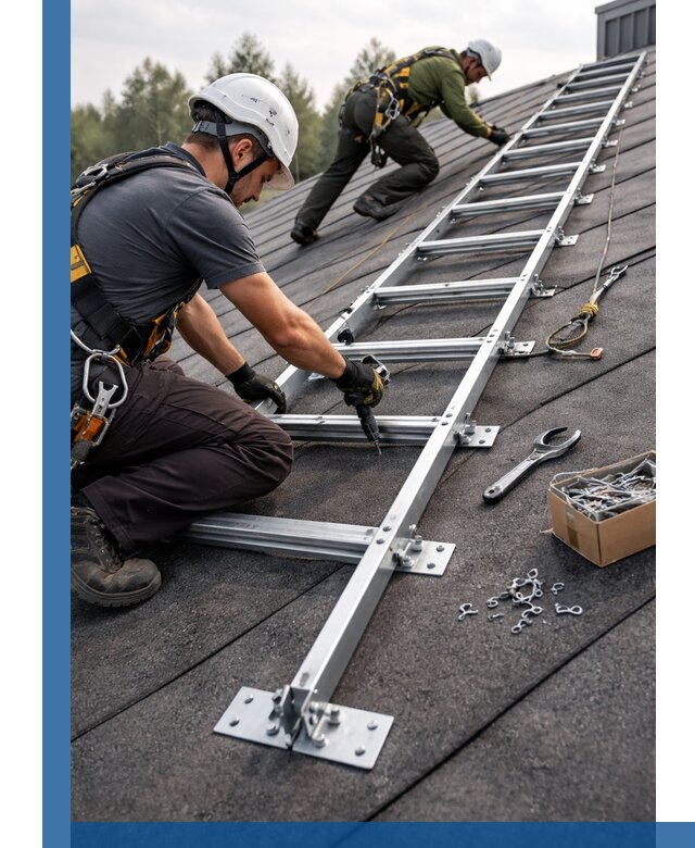 Профессиональный монтаж кровельной лестницы в Ирбите под ключ