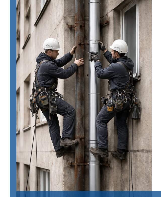 Замена водосточных труб в Ирбите: монтаж и демонтаж под ключ