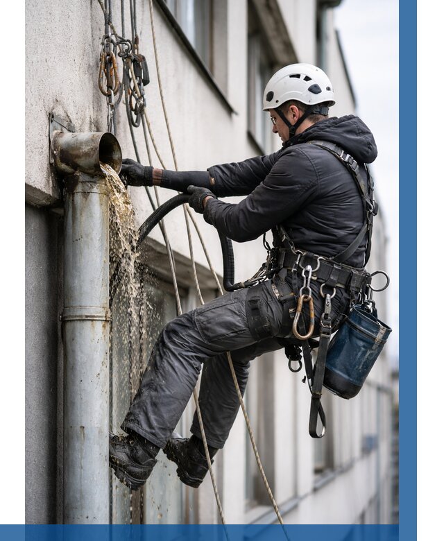 Прочистка водосточных труб в Ирбите от 3848 р. | ВЫСОТНИК-Рбт