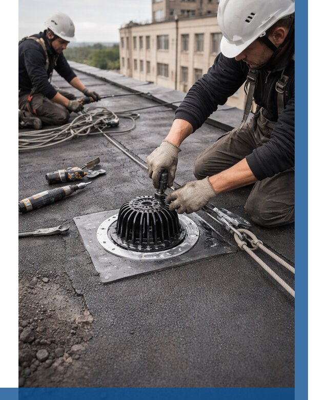 Установка водосточных воронок в Ирбите цена от 3848 р. | ВЫСОТНИК-Рбт