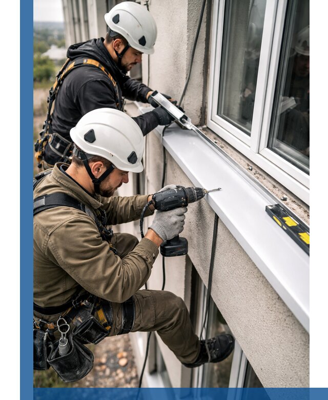 Профессиональный монтаж оконных отливов и отведения воды в Ирбите