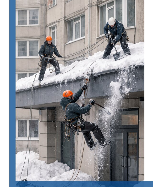 Безопасная очистка навесов от снега в Ирбите круглогодично