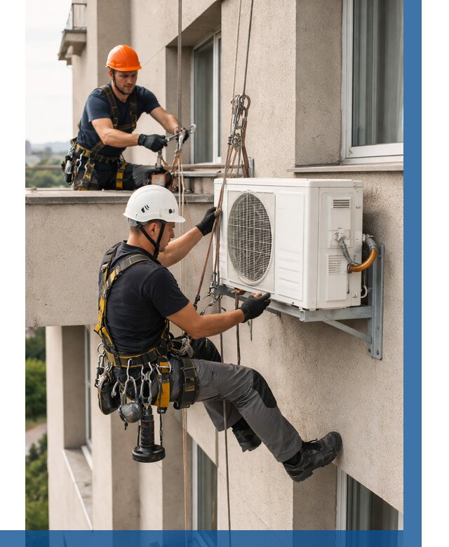 Монтаж внешнего блока кондиционера в Ирбите от 7145 р. | ВЫСОТНИК-Рбт