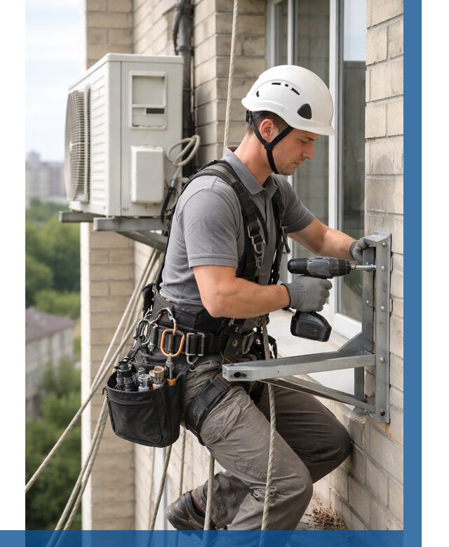 Установка кронштейнов кондиционера в Ирбите от 3848 р. | ВЫСОТНИК-Рбт