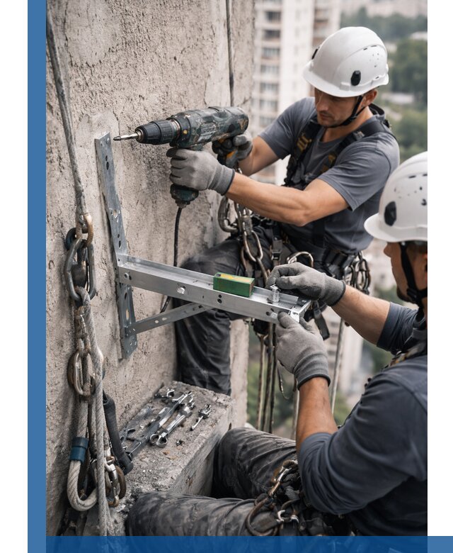 Установка кронштейнов кондиционера и крепежа в Ирбите