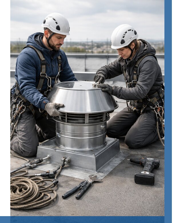 Установка дефлекторов на кровле в Ирбите от 4947 р. | ВЫСОТНИК-Рбт