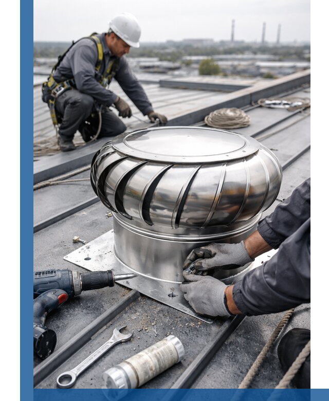 Установка дефлекторов на кровле в Ирбите профессионально