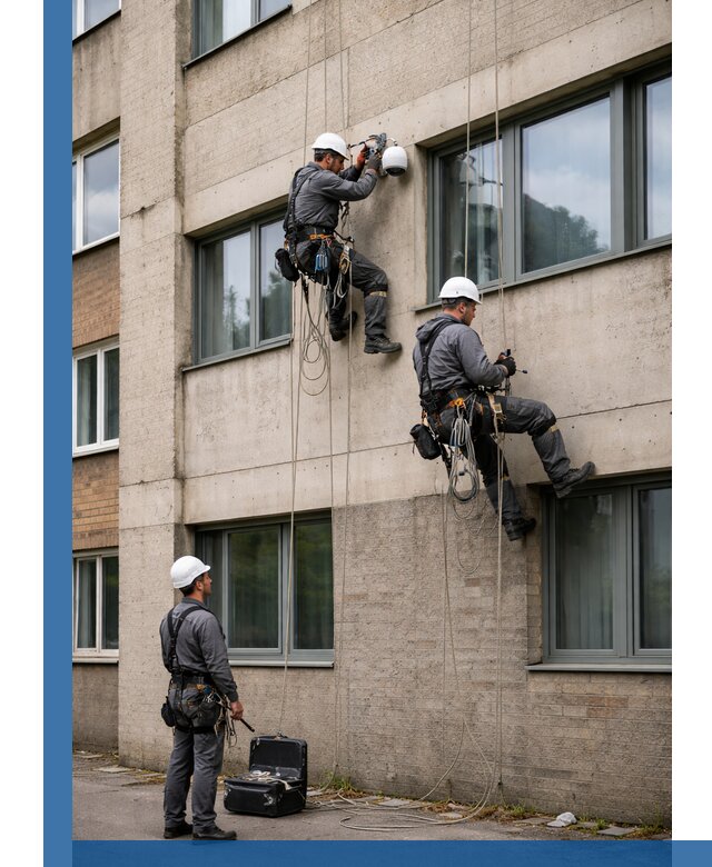 Монтаж фасадных камер видеонаблюдения в Ирбите под ключ