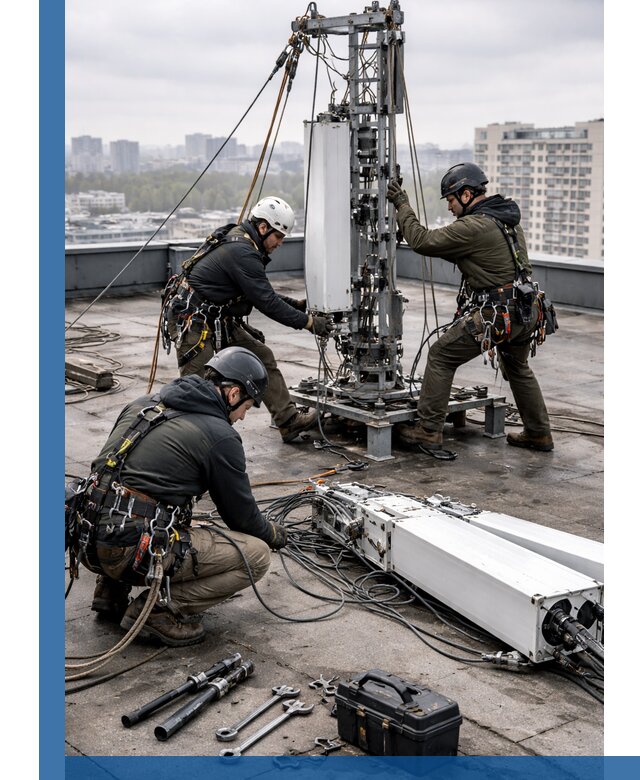 Демонтаж антенн на крыше зданий в Ирбите с гарантией