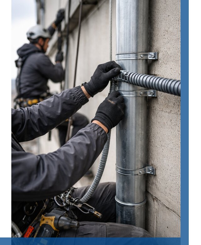 Монтаж гофры для кабеля в Ирбите от 330 р. | ВЫСОТНИК-Рбт