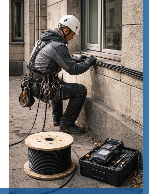 Прокладка оптоволоконного кабеля в Ирбите от 879 р. | ВЫСОТНИК-Рбт