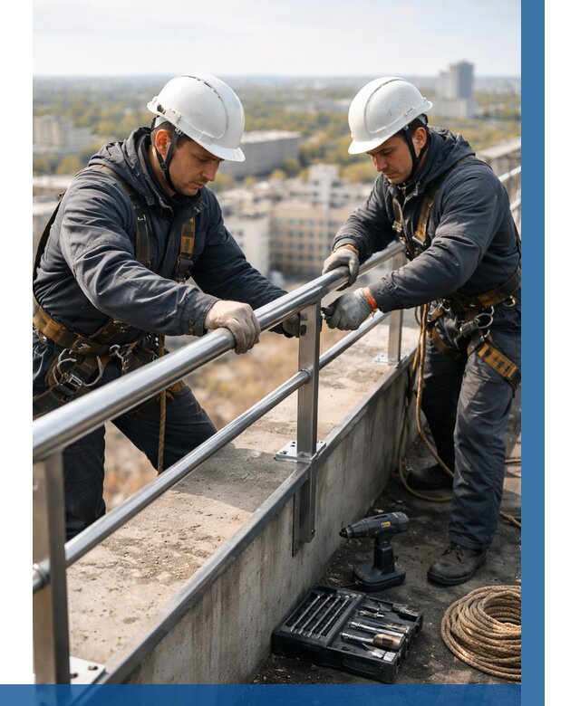 Монтаж перил на высоте в Ирбите от 2748 р. | ВЫСОТНИК-Рбт