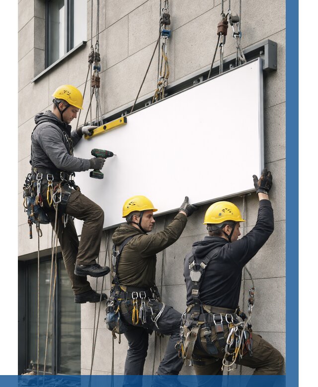 Монтаж рекламной вывески в Ирбите от 8794 р. | ВЫСОТНИК-Рбт