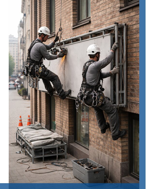 Демонтаж рекламной вывески в Ирбите от 7145 р. | ВЫСОТНИК-Рбт