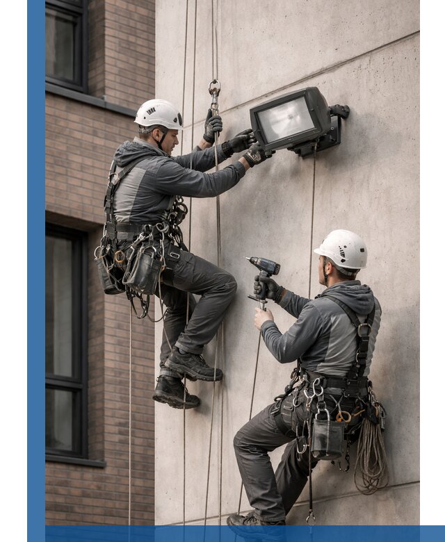 Профессиональный монтаж фасадных прожекторов в Ирбите под ключ